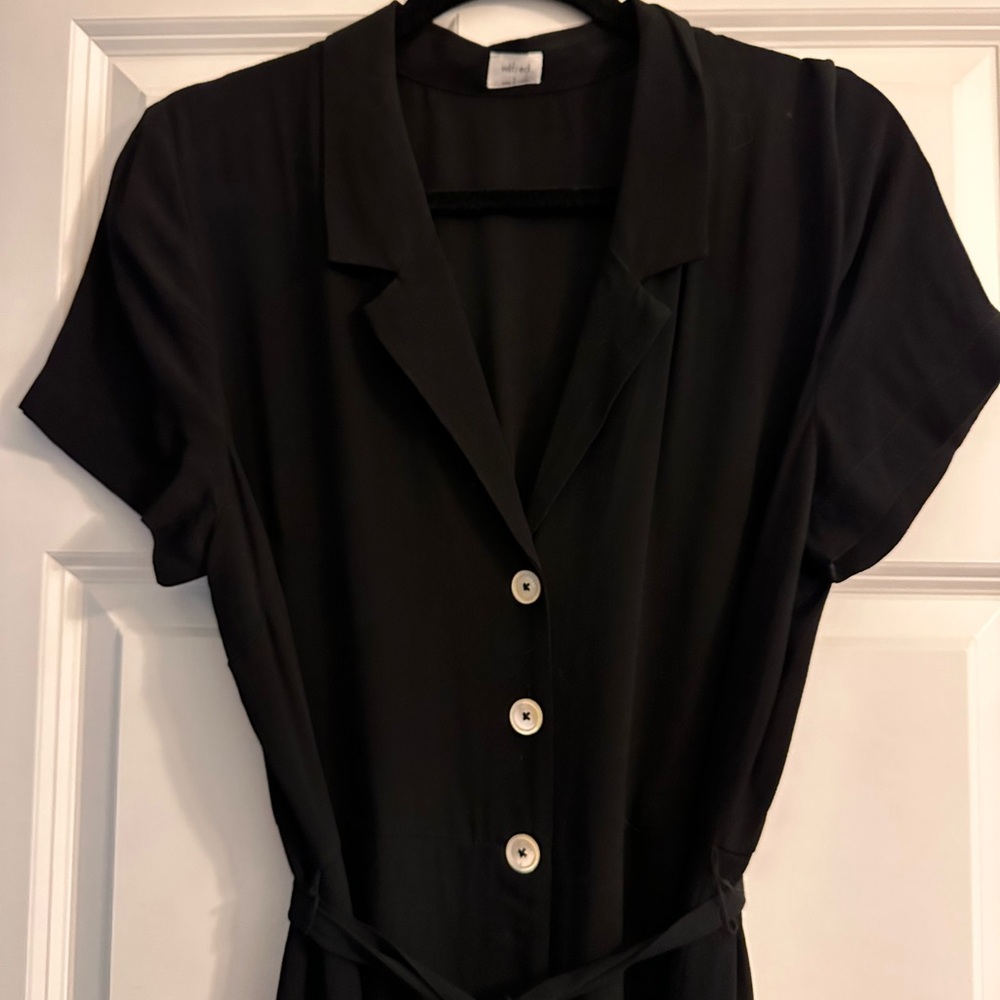 Aritzia Wilfred Shirt Midi dress - black - large